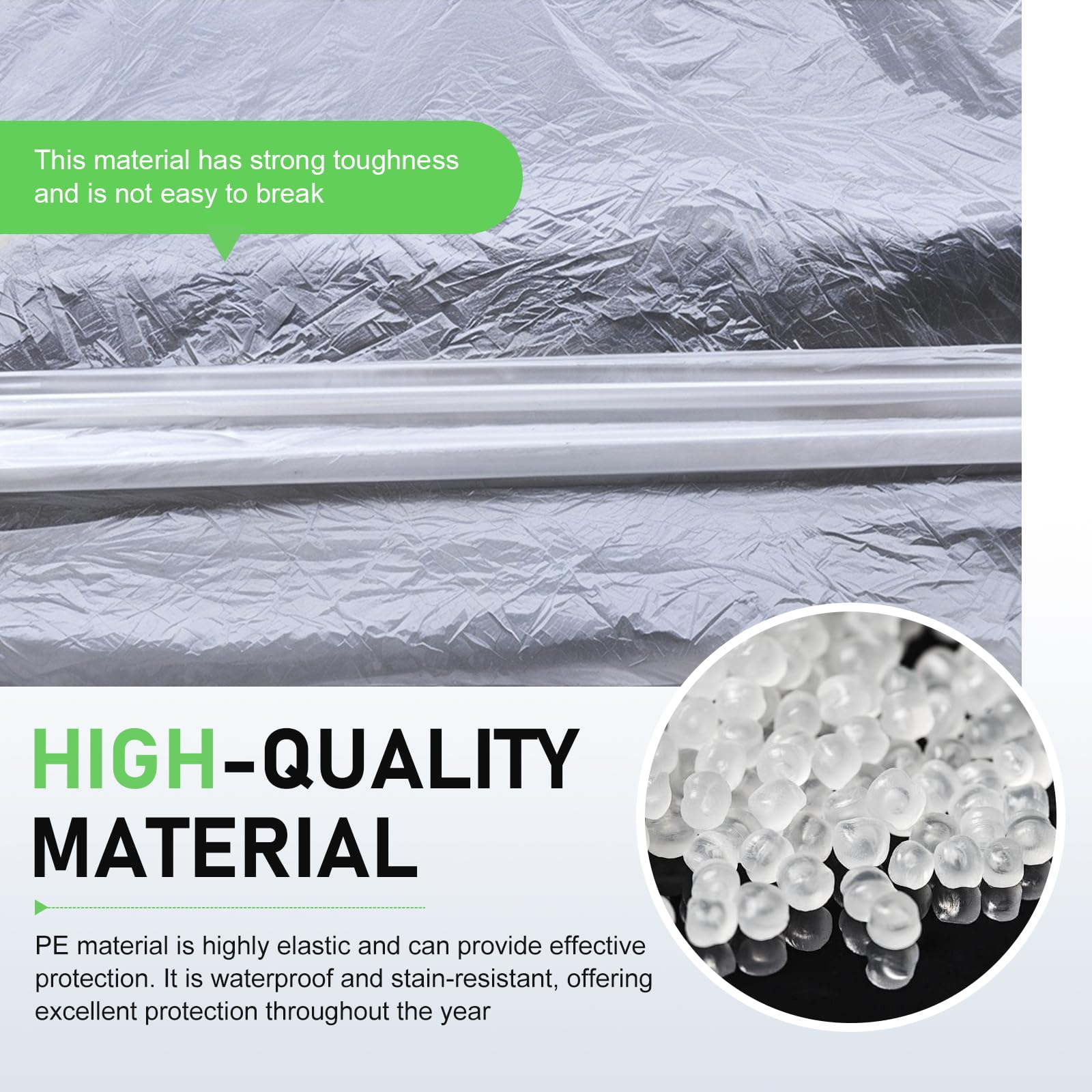 Qurbuns 4 PCS Disposable Car Covers 11 48Ft x 19 69Ft Clear Plastic Car Covers Dust and Rainproof — view 3