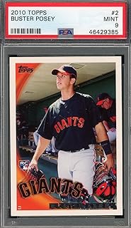 Buster Posey 2010 Topps Baseball Rookie Card RC #2 Graded PSA 9