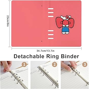 Hello Kitty システムバインダー ポーチ ハローキティ 手帳 6穴 Hello Kitty システムバインダー ポーチ ハローキティ 手帳 6穴