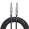 Cable de instrumento recto de 1/4 pulgada TS de Amazon Basics para guitarra eléctrica, bajo y teclado con blindaje antirruido, 10 pies, negro 1