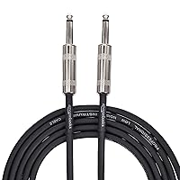 Vista 1 de Yaxa Basics TS - Cable recto para instrumentos de 1/4 de pulgada para guitarra eléctrica, bajo y teclado con blindaje antiruido, 10 pies