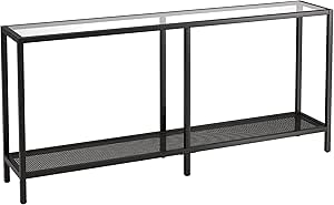 Henn&Hart 64" Wide Rectangular Console Table in Blackened Bronze, for ...