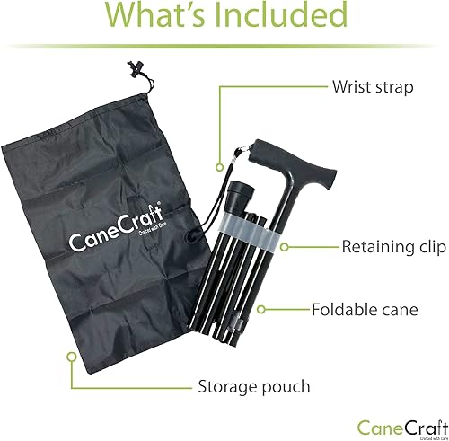 Miniatura 6 de Bastón plegable de diseñador para hombres y mujeres, bastón ligero ajustable con mango Fritz y correa para la muñeca