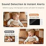 5" Moniteur de bébé Pas de Wi-Fi, Vision nocturne sans glow, Caméra bébé avec 1080P IPS Écran, Audio à deux voies, Surveillance de la température, 3X Zoom, Lullabies, Détection sonore, Cryptage sécurisé, 2026
