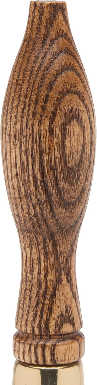 Bevin Bells Solid Brass Hand Bell | 6HB | New England Hardwood Handle | Elegant Hand Call Bell | Noise Makers | Loud Brass Bells | Easy to Grip Handle | Teacher Handheld Bell | Made in CT, USA