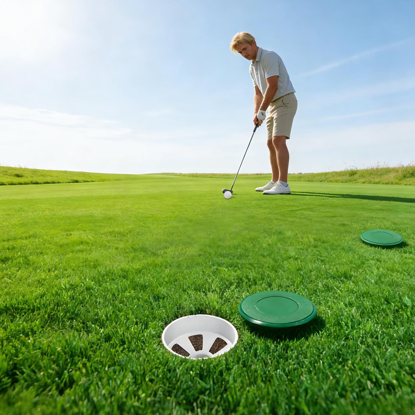 Vaso de golf para putting green - Ayuda de entrenamiento para campo de golf
