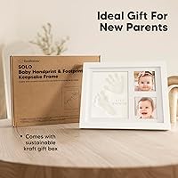 Vista 8 de KeaBabies Kit de Huellas de Manos y Pies para Bebé - Kit de Huellas de Bebé de Arcilla de Secado Rápido, Huellas de Patas de Mascotas, Marco