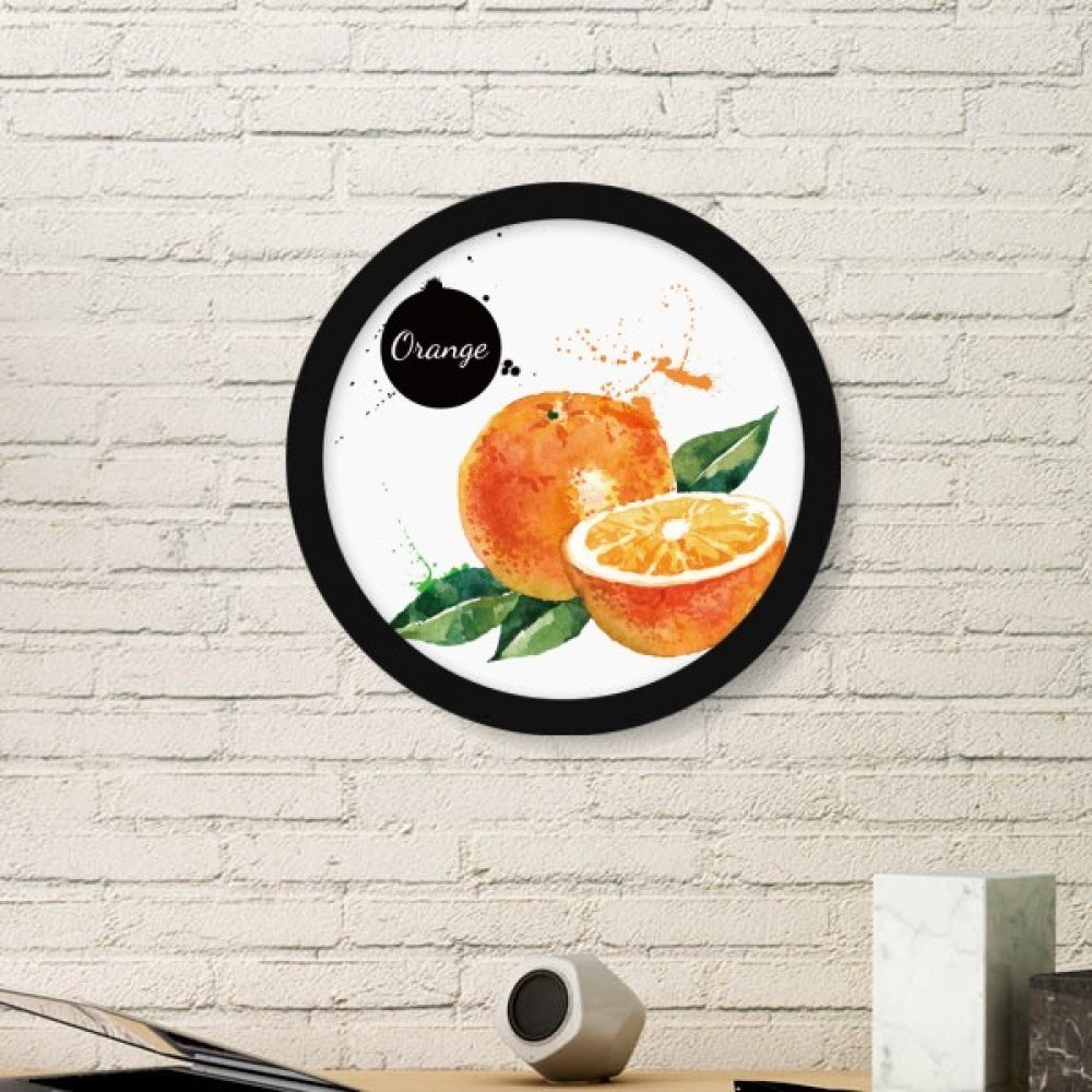 Cadre photo orange aquarelle art prints peinture sticker mural noir DIYthinker