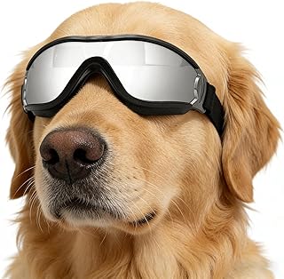Dog Sunglasses,Shock Proof Wind-Proof Pet Eyewear - Doggles Sunglasses,for Small Medium Large Puppy Home Indoor Outdoor Ca...