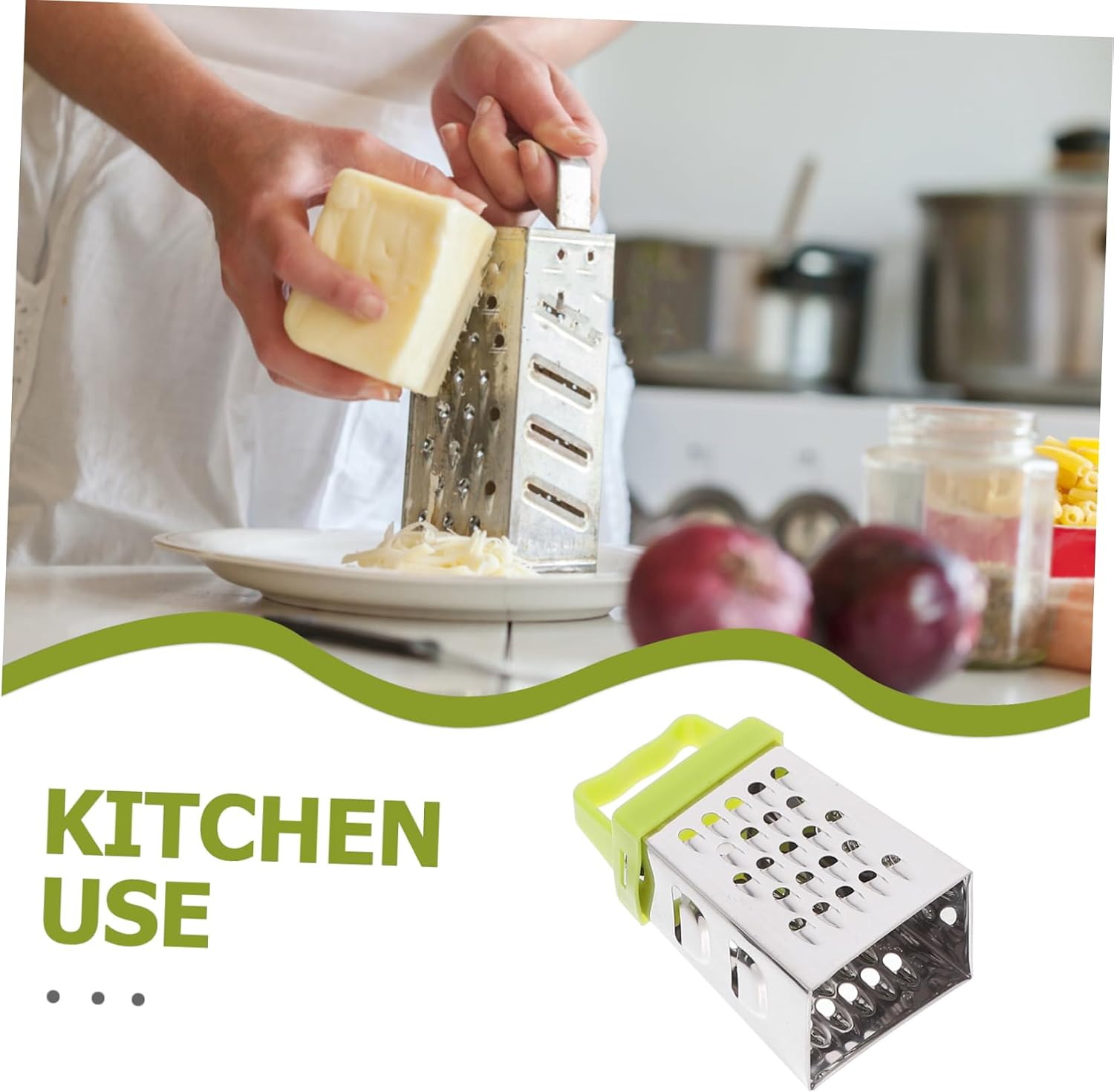 6pcs Mini Cheese Grater Stainless Steel Box Grater with Handle