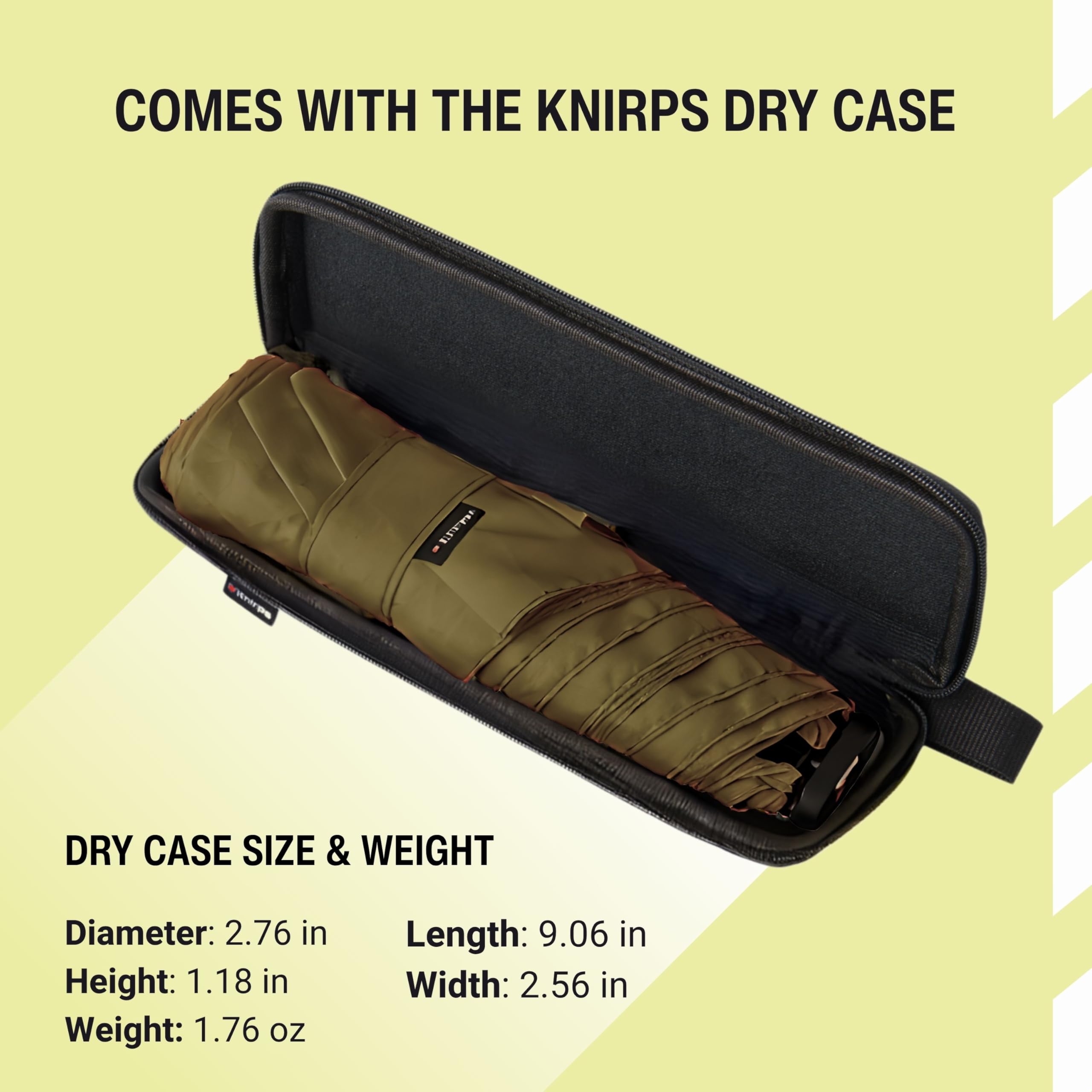Knirps X4U - Parapluie My Clever Companion - Coupe-vent - 90 cm de diamètre - Petit et compact - Pour voyage et protection contre tous les temps - Avec
