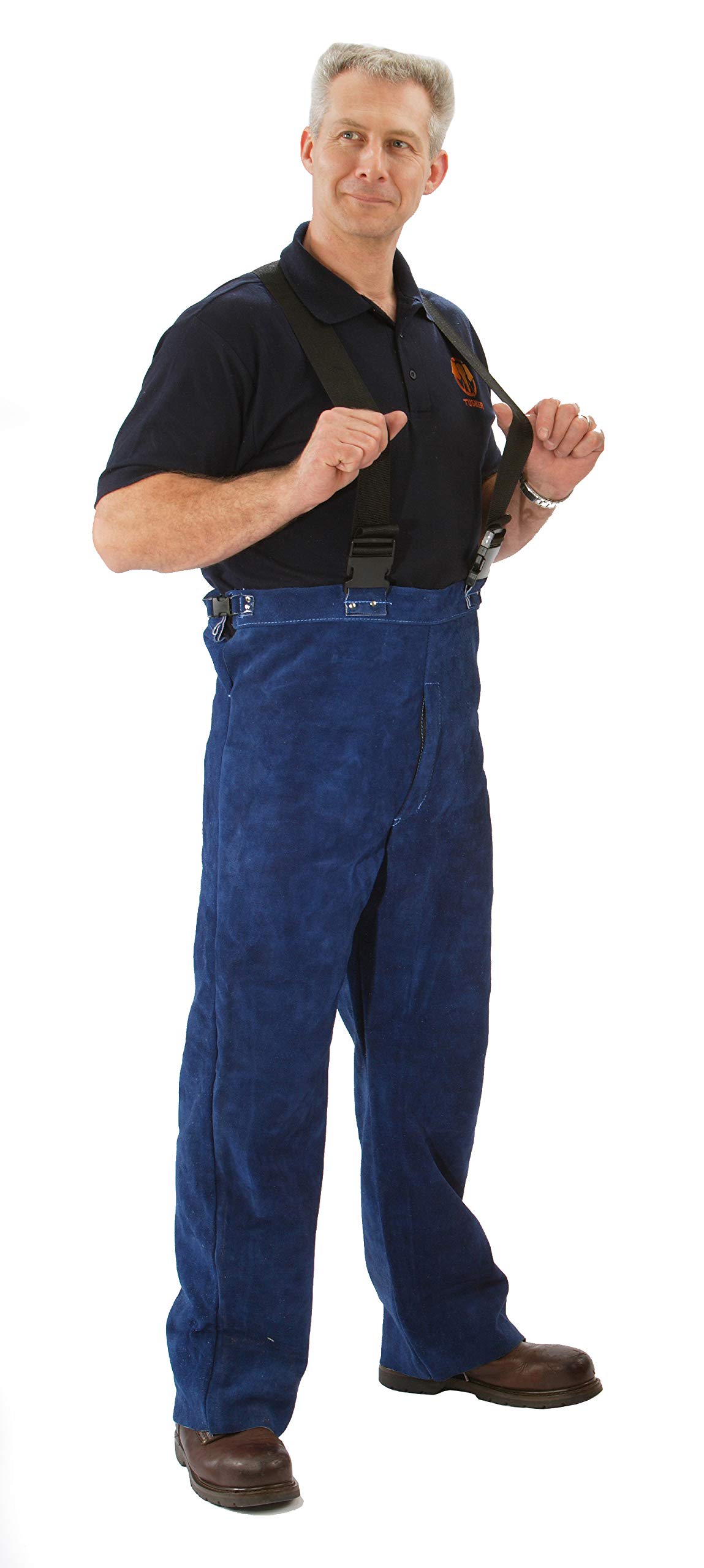 Tusker pantalones de soldadura de piel, resistente, ignífugo, L, 1