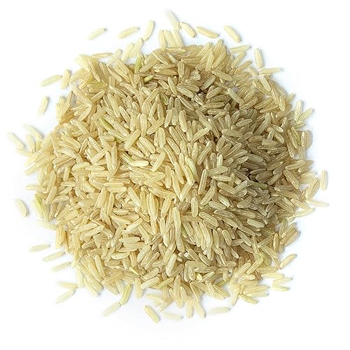 Miniatura 3 de Arroz integral de grano largo, 1 libra entero, crudo, sin pulir, kosher, vegano, a granel