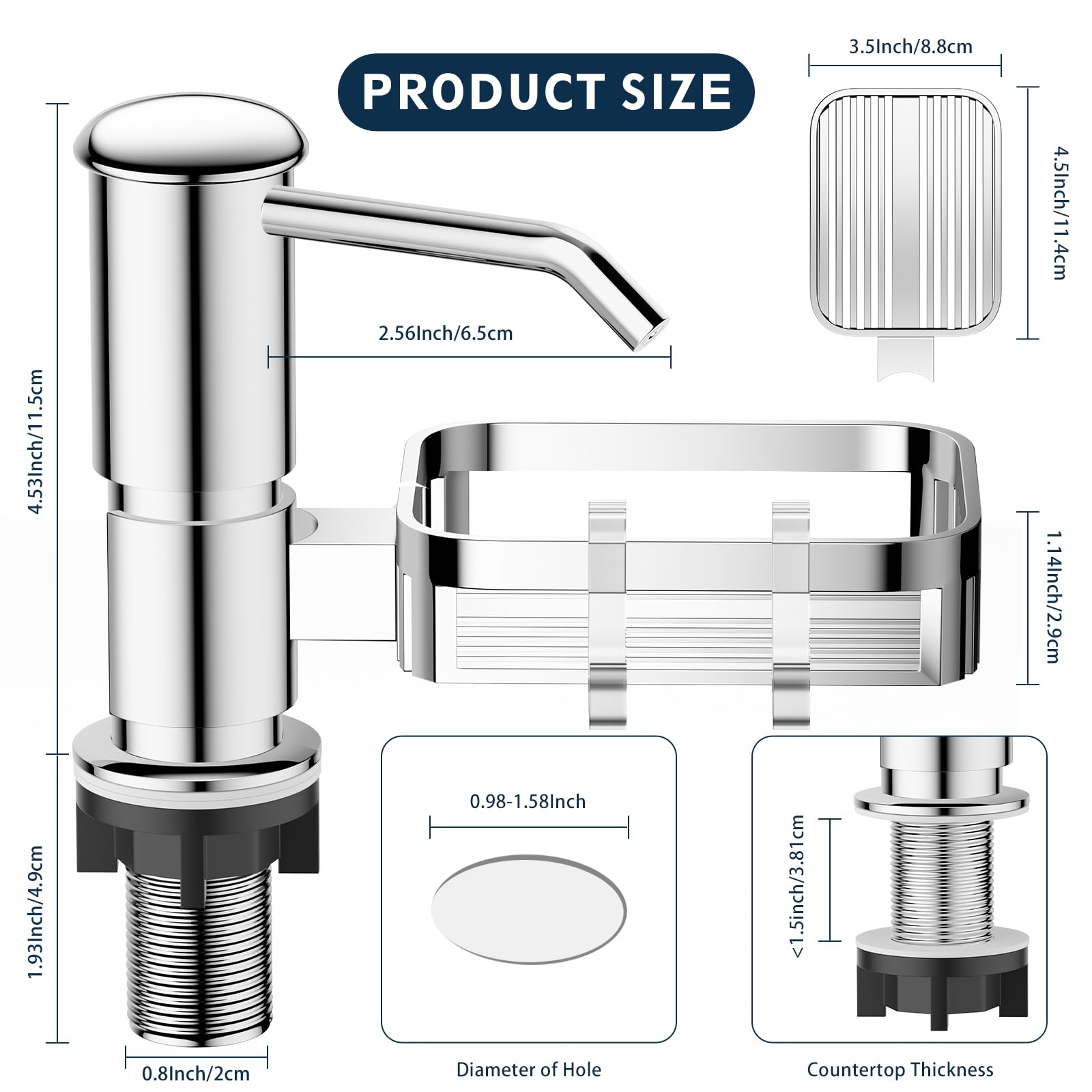 Soap Dispenser For Kitchen Sink, Under Counter Sink Soap - View #12