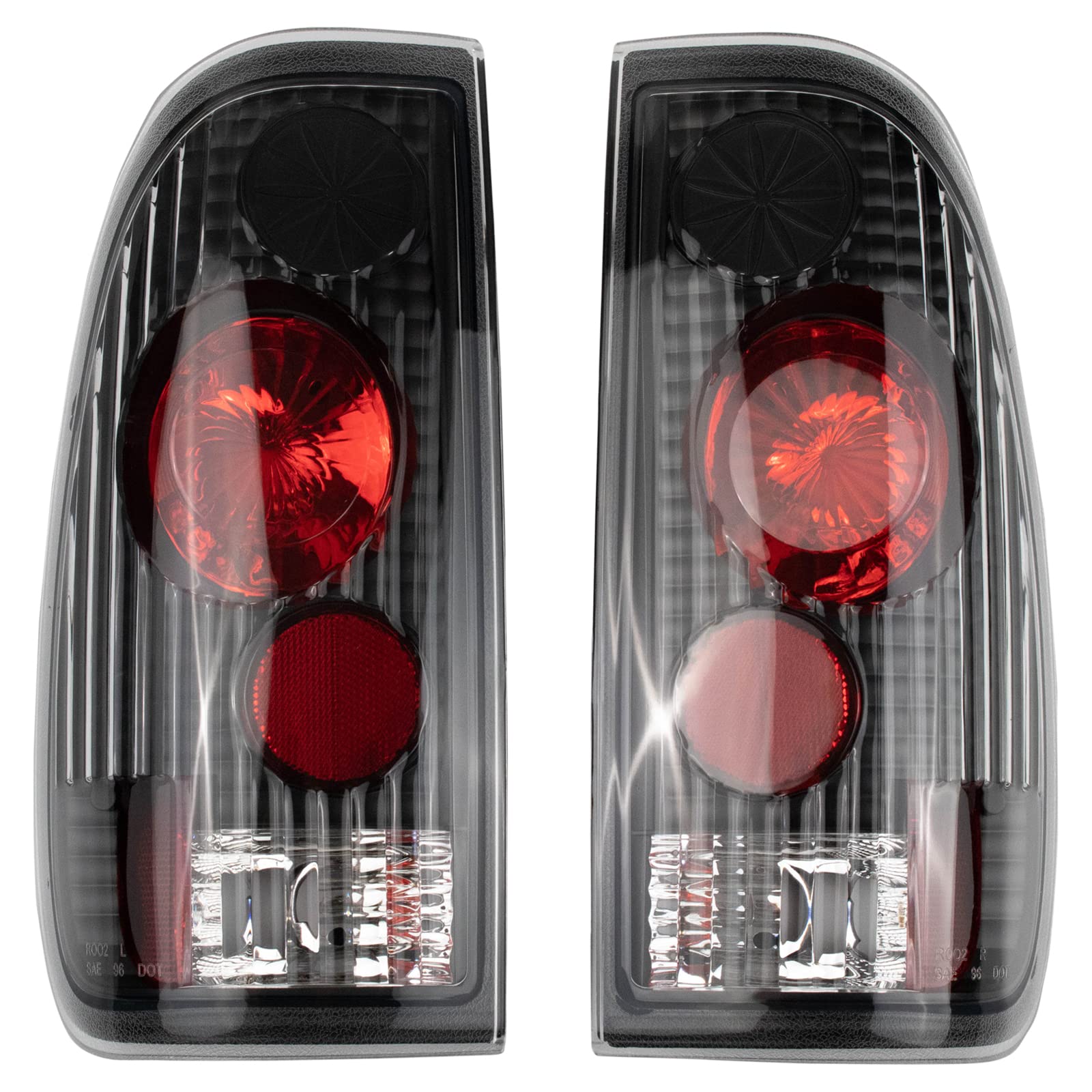 Photo 1 of 2pc Rear Altezza Tail Light Set LH & RH Pair Black Housing Clear Lens for Ford F-Series Truck