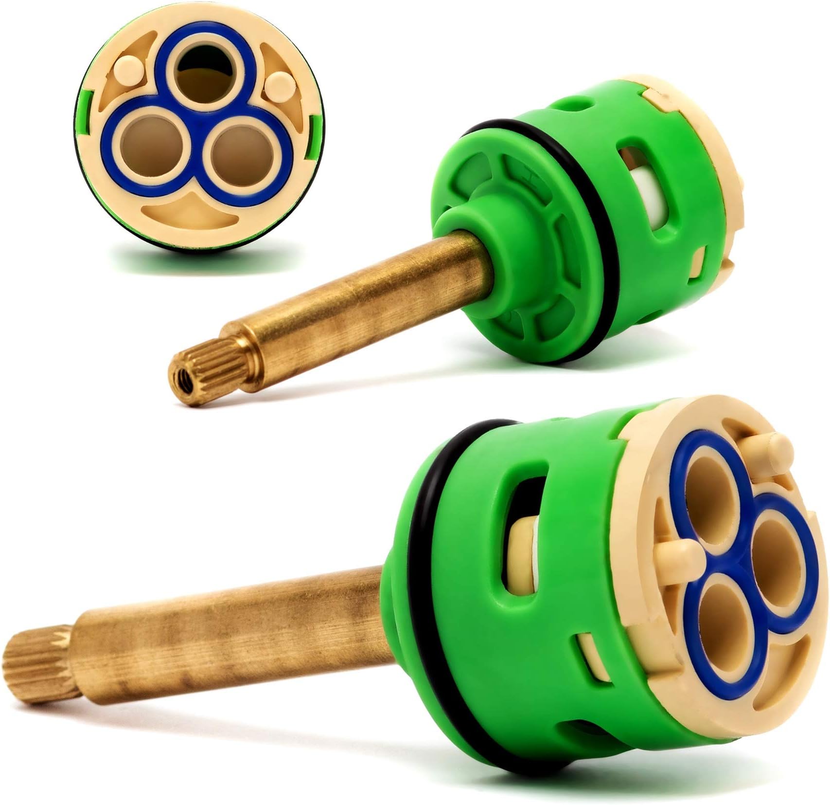 Rolli Shower Cartridge Universal Replacement Ceramic Disc 3 Way Brass Faucet Diverter Mixer Tap D 33mm L 85mm