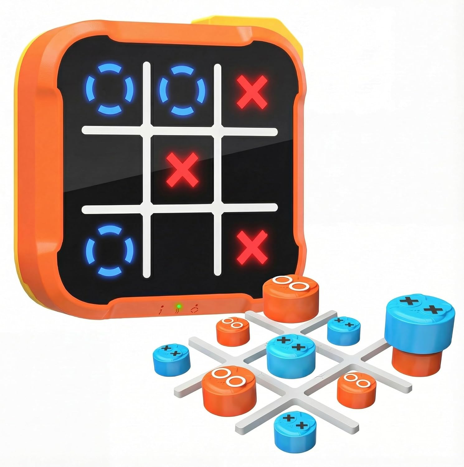 Electronic 4-in-1 Tic Tac Toe Game, Digital Handheld Puzzle Game, Portable Toy Gifts for Educational Family Fun and Road Trips for Kids and Adults