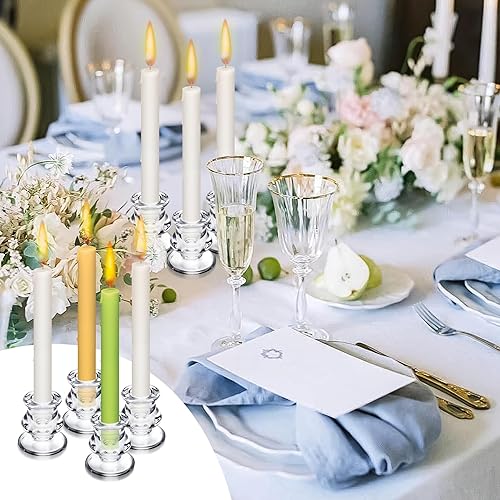 Miniatura 3 de 12 portavelas a granel, portavelas cónicos transparentes, portavelas de vidrio grueso para centro de mesa, boda, decoración de festivales, fiesta