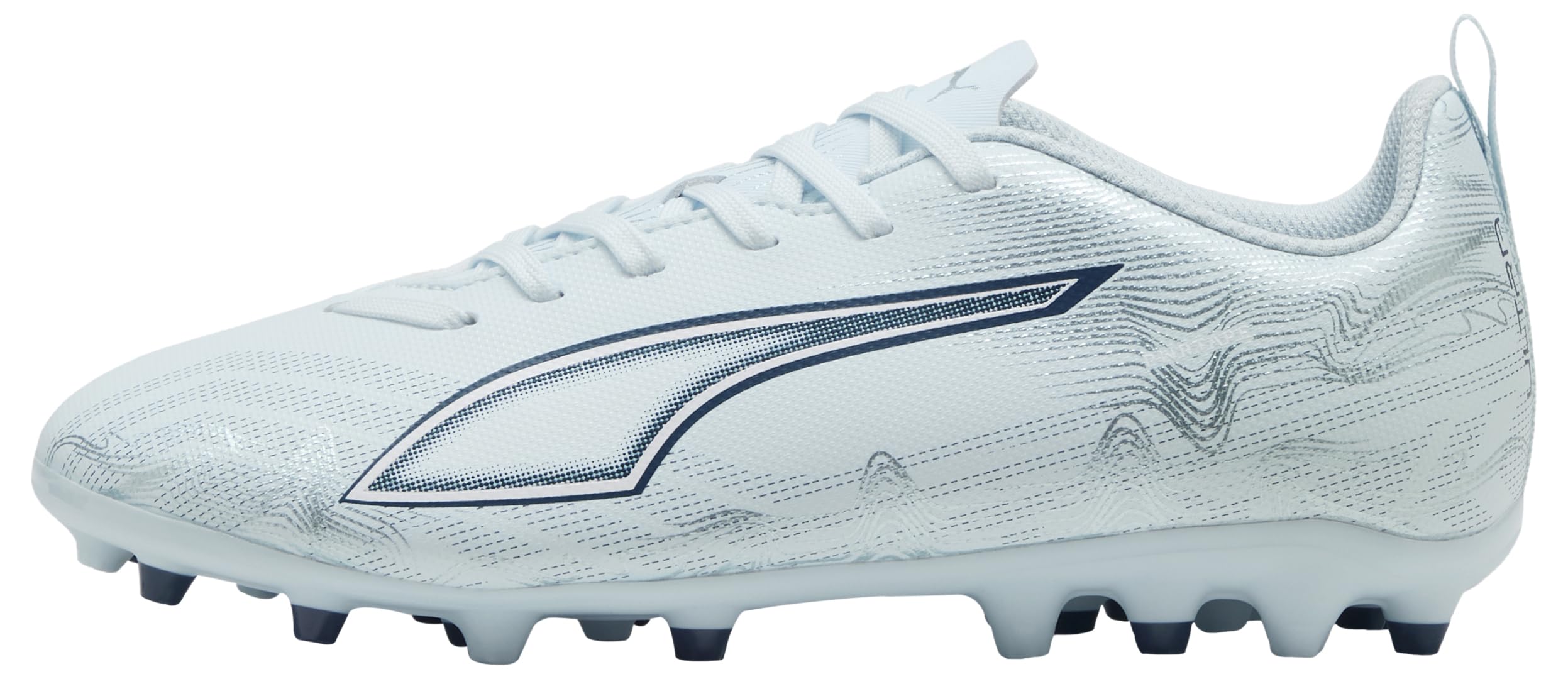 PUMA Ultra 6 Play MG JR Soccer Shoe, ICY Blue White-Blue Jewel, 11.5 UK