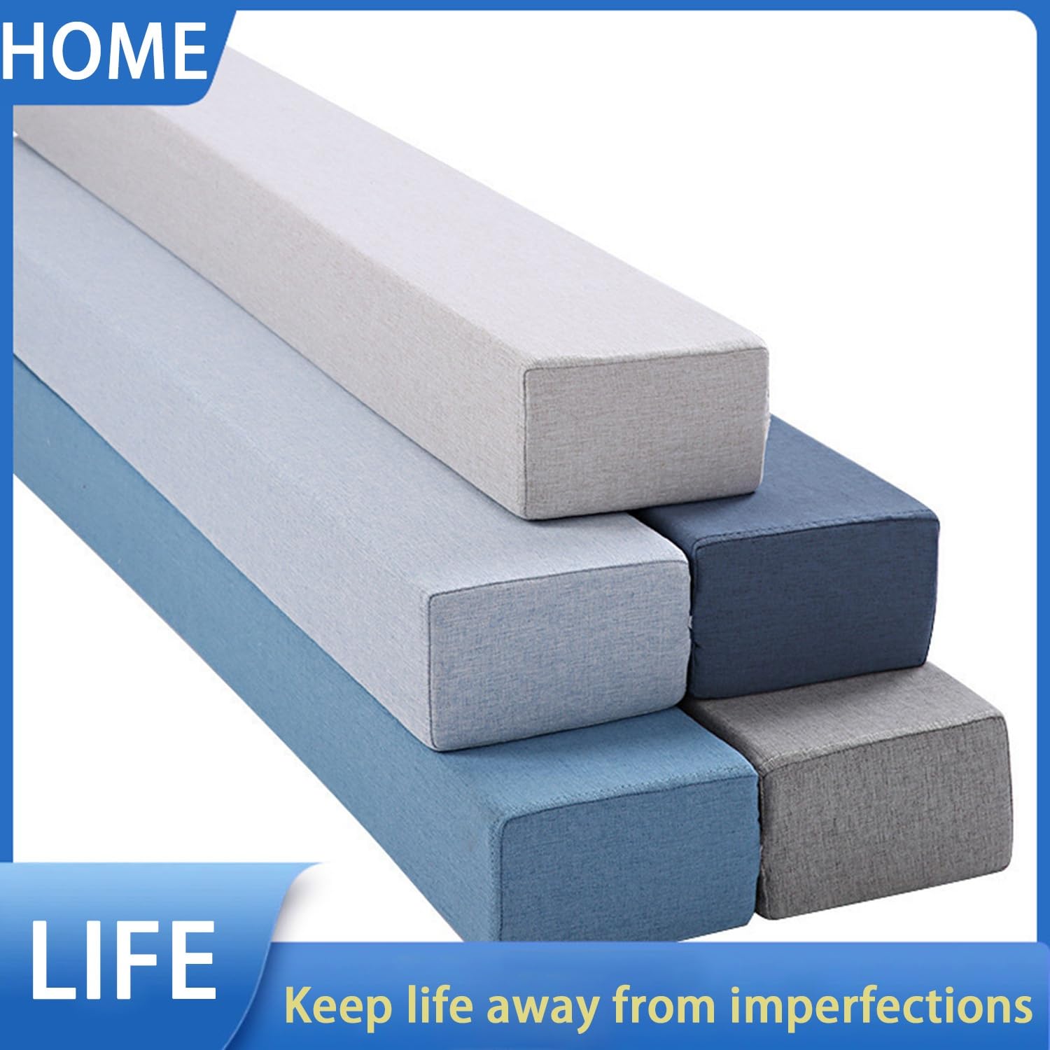 Alargador De Colchón, Rellenador De Huecos For Cama, Almohada Entre Cabecero Y Colchón O Pared, Espuma De Alta Densidad con Funda Extraíble(Color7,150x5x30cm)
