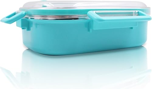 Miniatura 9 de Juego de contenedores Bento color azul con tapa transparente y cuchara - Princesa