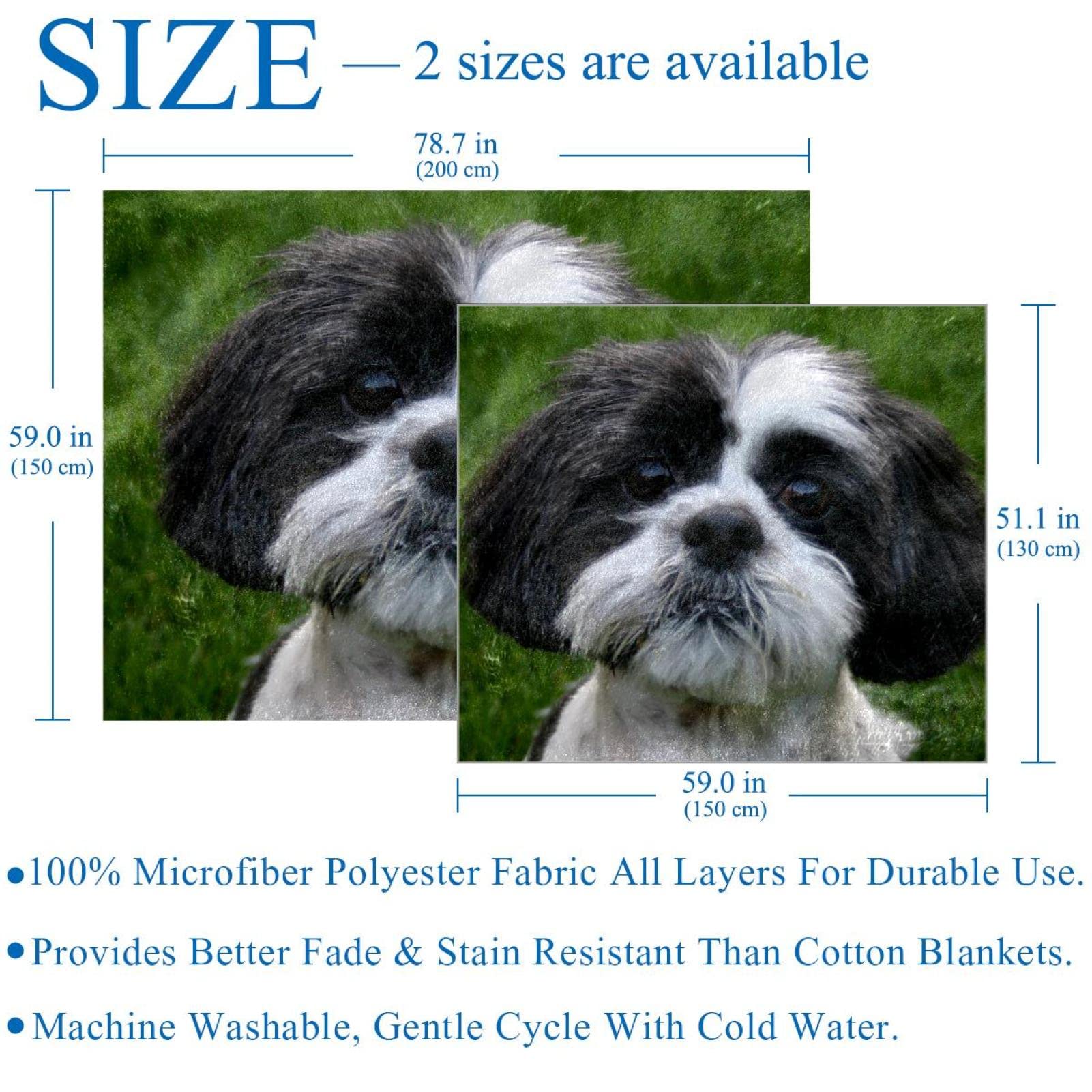 Couverture polaire super douce pour chien Shih Tzu Chiot