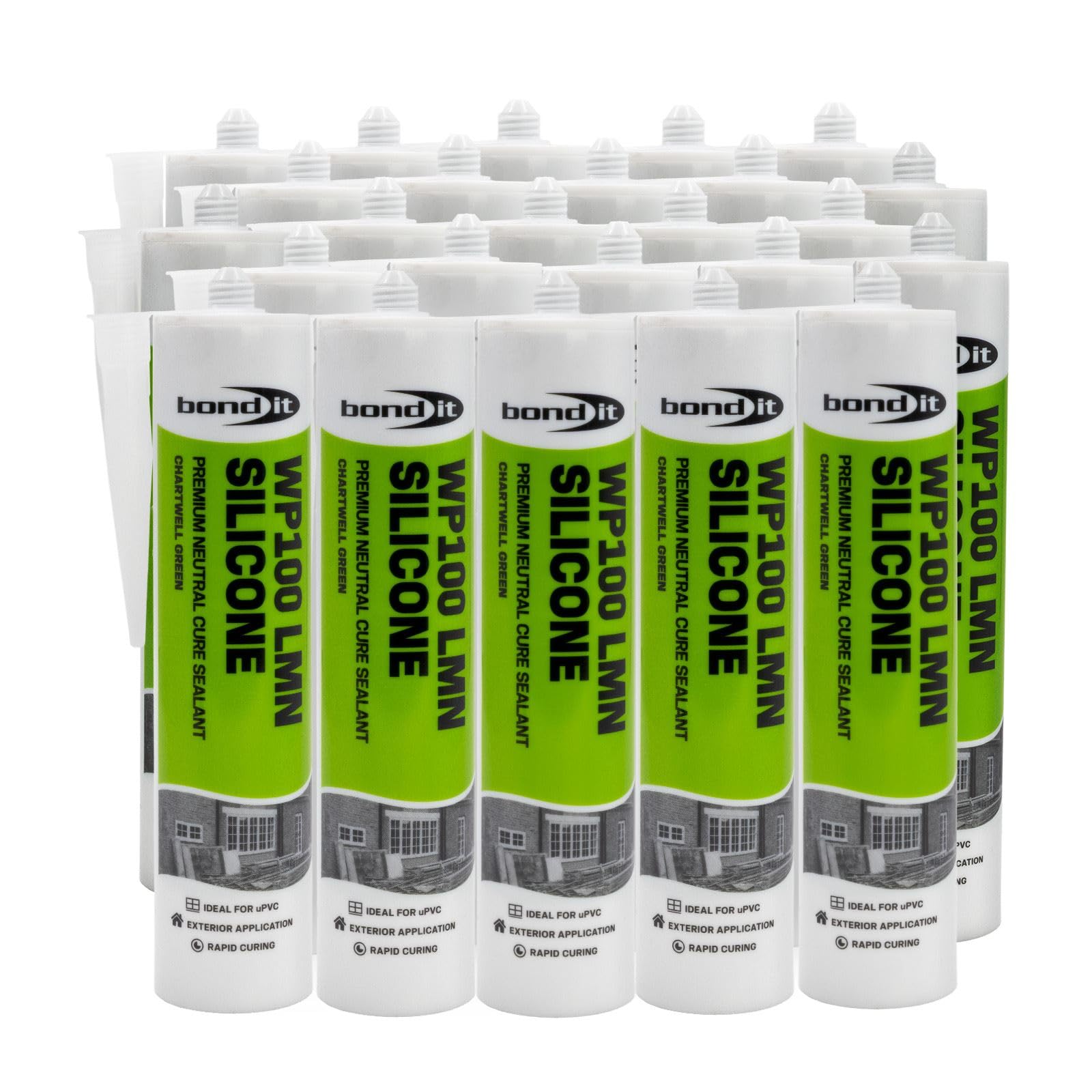 Bond-It WP100 Neutral Silicone Sealant (25 Pack) - Chartwell Green