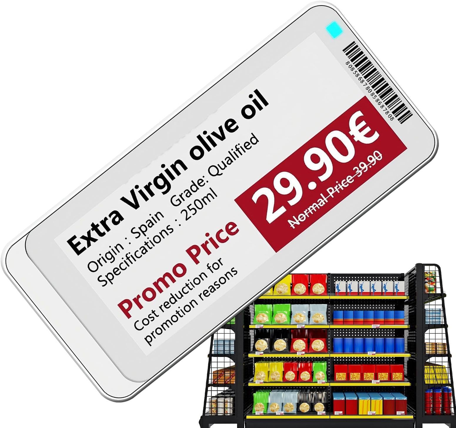 E Ink Display | Waterproof Wireless Signages - Electronic Shelf Labels Tag Holders | for Offices Restaurant Indoor Outdoor Library Garage Fridge Holiday Clothing