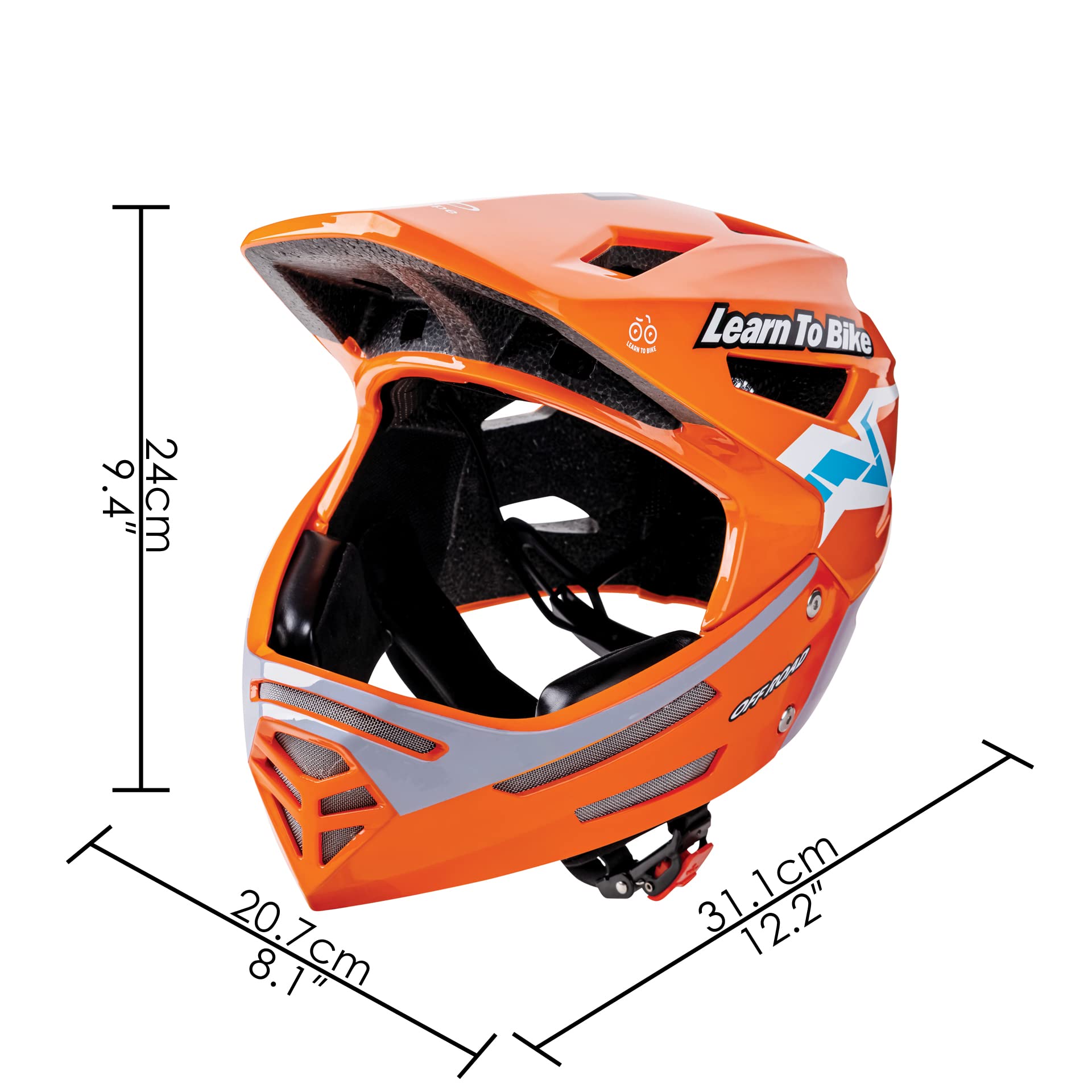 Hape - Casco Bici stile motocross regolabile per bambini dai 3 ai 6 anni | Esterno ABS, interno EPS conforme standard sicurezza EU