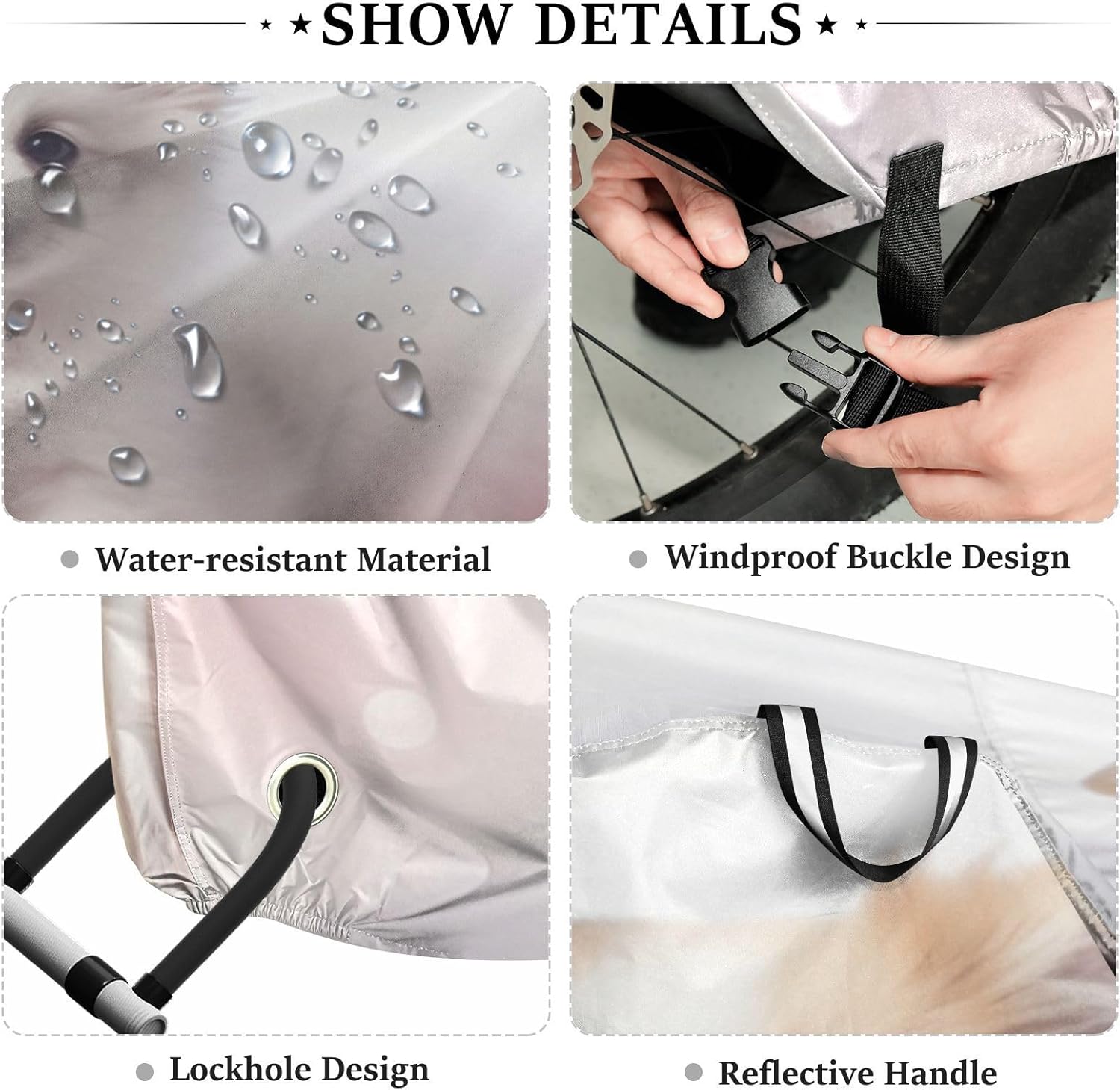 ALAZA Cute Dogs Puppy Bike Cover Waterproof Outdoor Ebike Bicycle Covers Tarp Protection for 1/2 Bikes, Sun UV Dust Wind Proof
