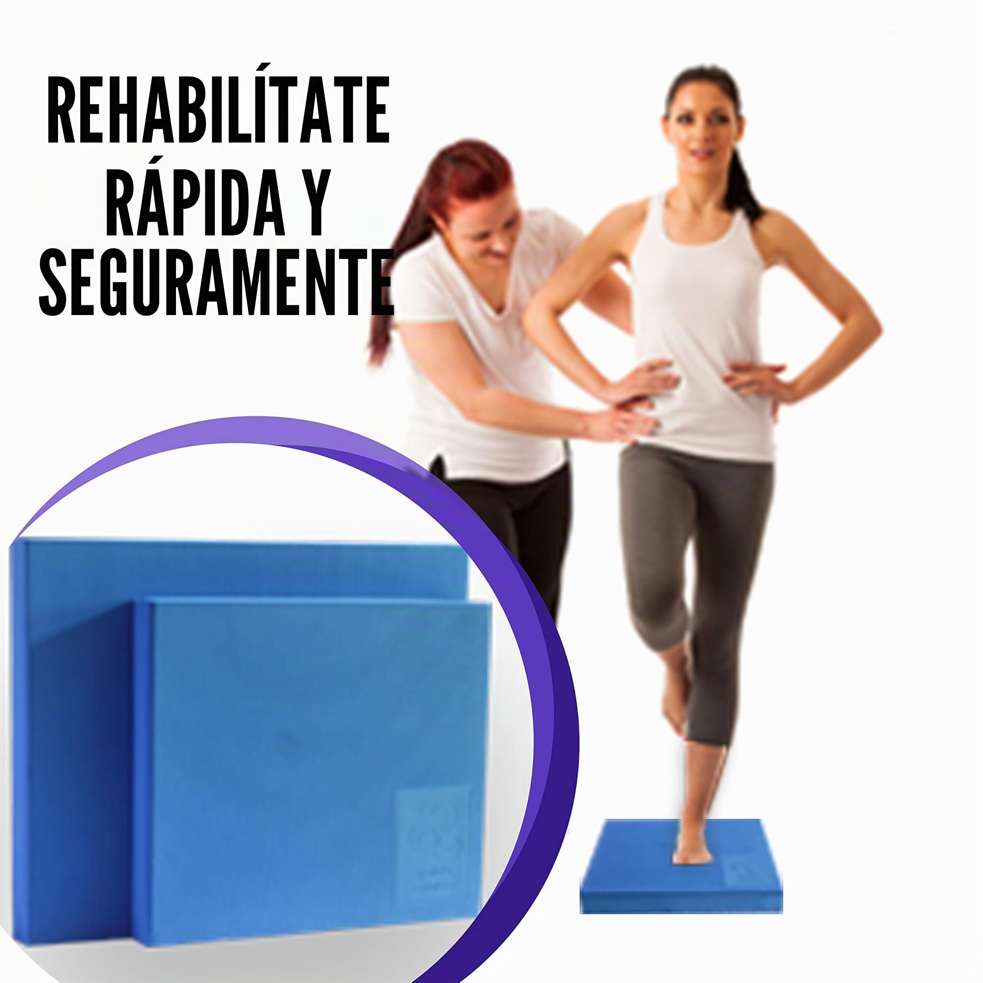 Almohadilla de Equilibrio Grande – Balance Pad para Fisioterapia | Propiocepción y Rehabilitación – Fortalece Tobillos, Rodillas y Core – Recomendado por Fisioterapeutas – Correa y eBook