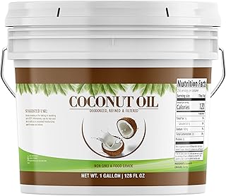 Pure Original Ingredients Coconut Oil (1 Gallon) Always Pure, Refined & Filtered, Deodorized, No Coconut Flavor or Scent