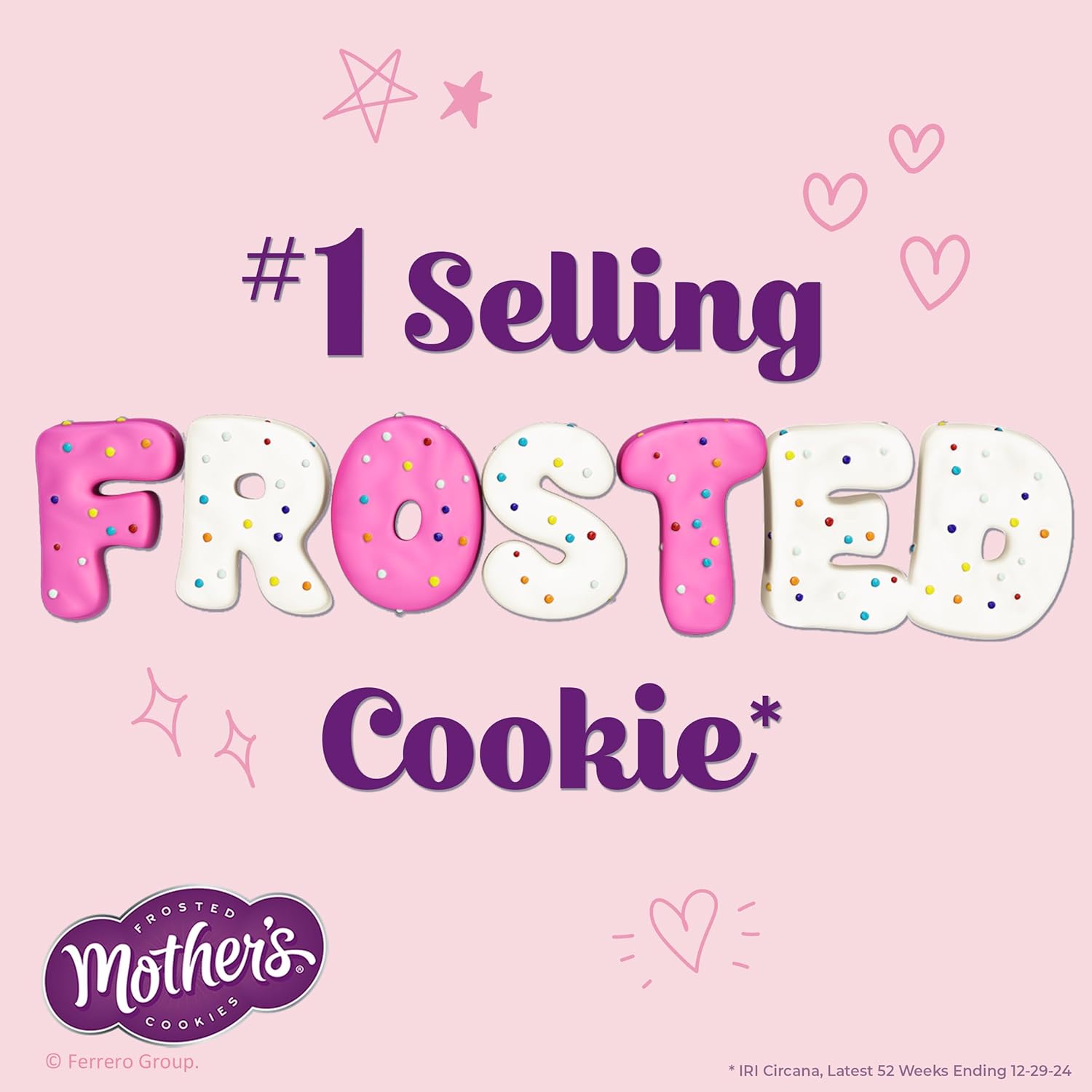 MOTHER'S Limited Batch Puppy Love Frosted Cookies 30 count box of 0.5oz bags, Valentine's Classroom Exchange - 15oz / 425g