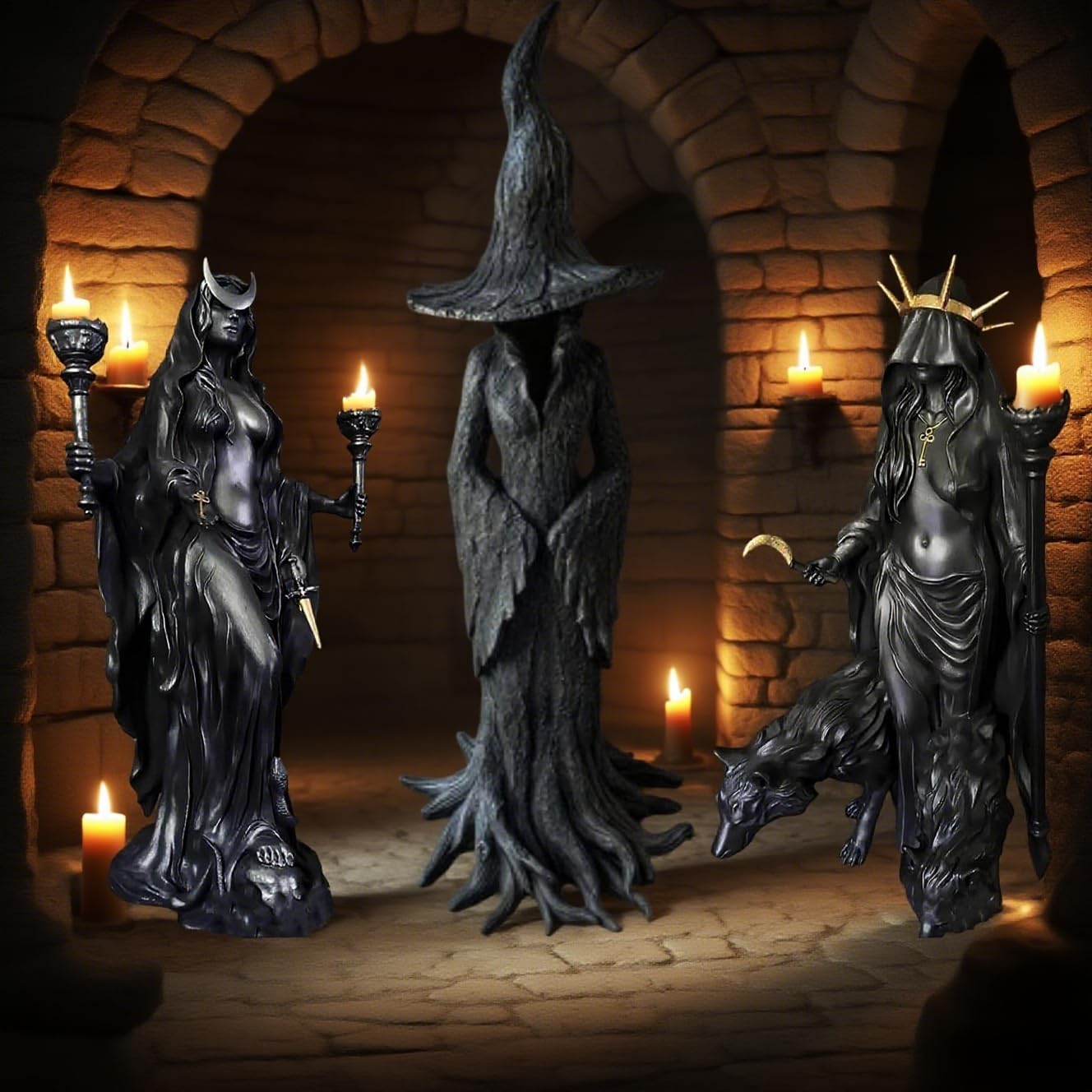 Statue De Sorcière En Forme De Barils De Cracker - Décorations D