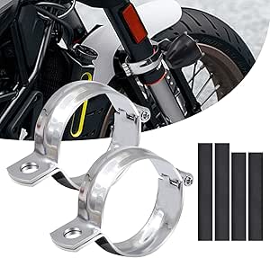 2Pcs Motorcycle Front Fork Clamp Turn Signal Light Mount Bracket In - Foto 4