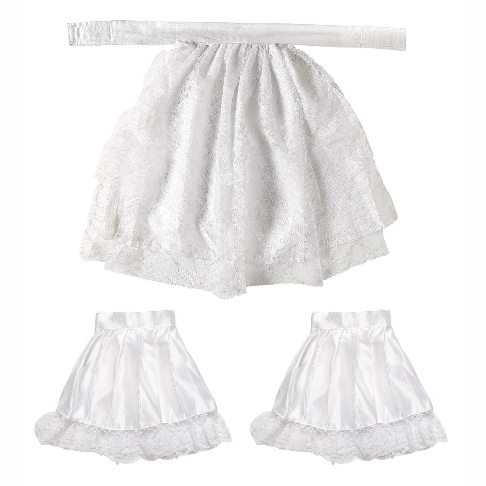 W WIDMANN MILANO Party Fashion 67651 - Jabot mit 2 Manschetten, weiß, Vampir, Edelmann, Accessoires zu Faschingskostüme, Karneval