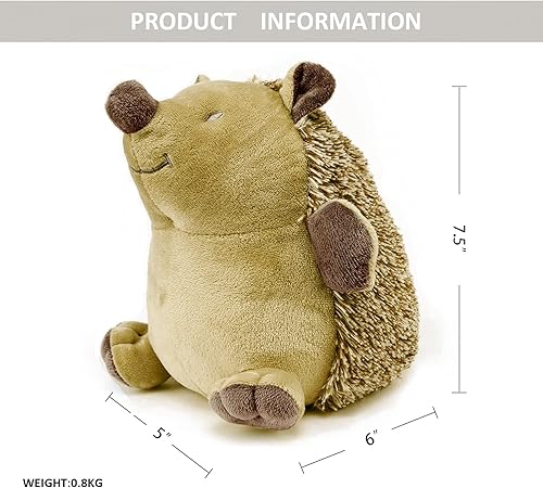 Vista 9 de Tope decorativo de puerta de erizo, lindo tapón de puerta con peso de animales para decoración del hogar y la oficina (erizo gris)