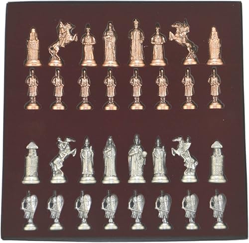 Miniatura 7 de Piezas de ajedrez de metal otomanas vs figuras bizantinas, piezas hechas a mano, tamaño King de 2.75 pulgadas (solo 32 piezas de ajedrez, sin