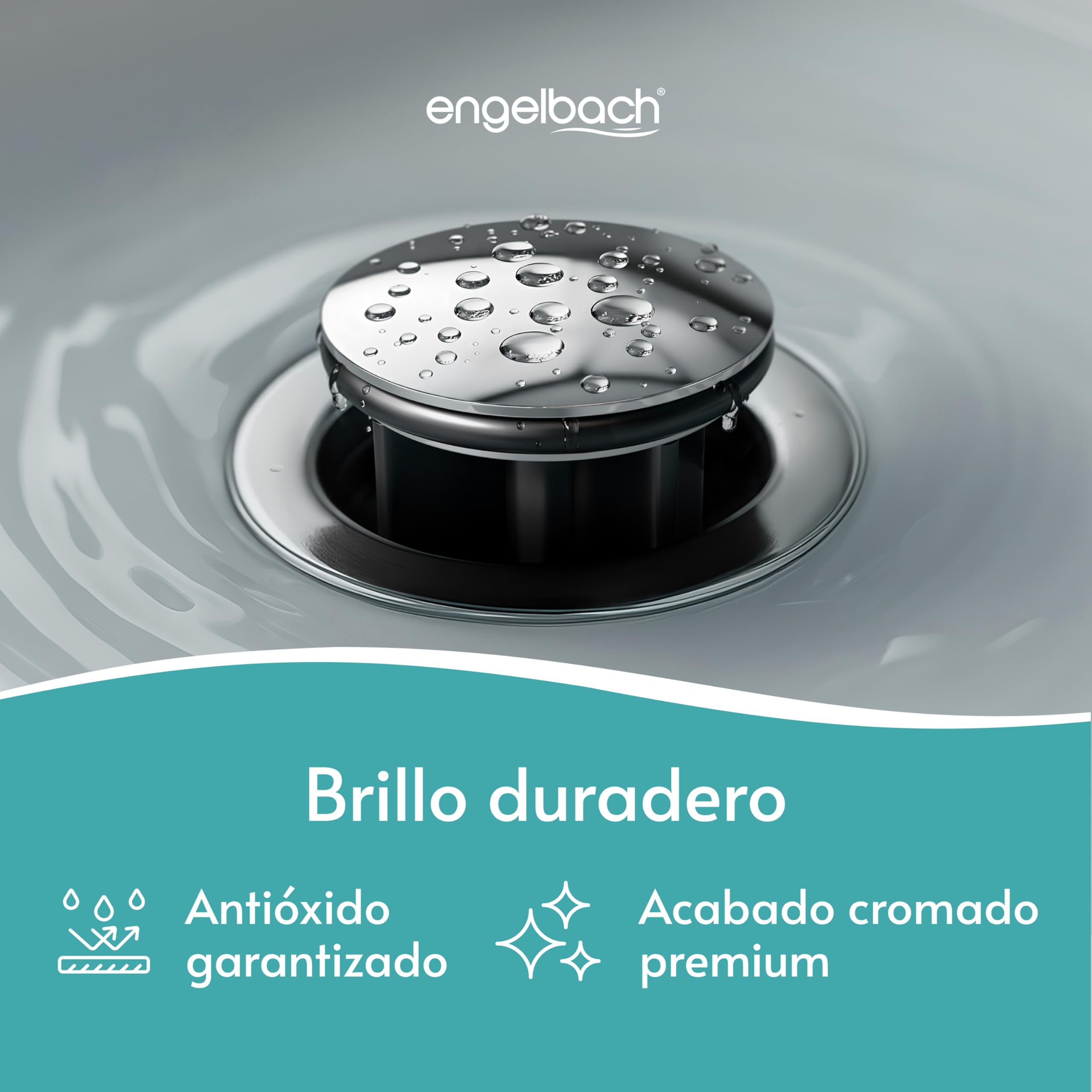 Engelbach® Tapón Lavabo Universal 40mm – Estable, antioxidante y Duradero – tapón desagüe para lavabos y bidés con Tornillo Ajustable en Altura