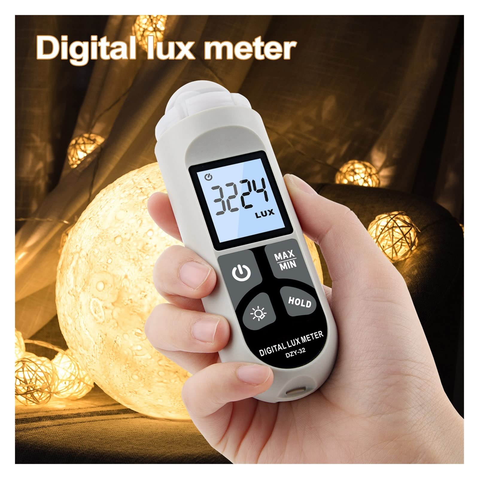 Belichtungsmesser, Digital-Lichtmesser 0,1-200.000 Lux Digital LCD Pocket Light Meter/FC. Messgerät-Lichtmesser-Sensor-Lichtmesser