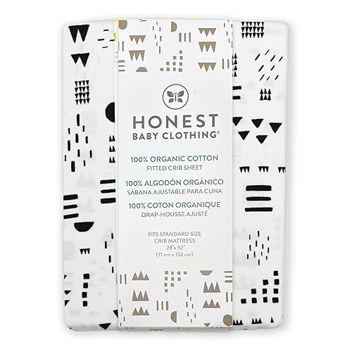 Miniatura 2 de HonestBaby Sábana bajera ajustable de algodón orgánico, juego de patrones, talla única