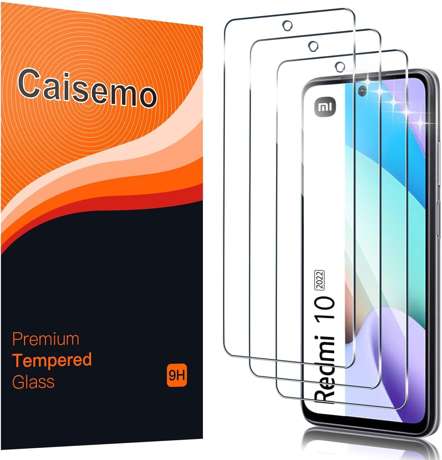 3 Pack For Xiaomi Redmi 10 2022/note 10 5G 6.5'' Tempered Glass Screen Protector (Not For Redmi 10 5G, Redmi Note 10, Note 10 Pro),9H Hardness, Anti Scartch,Soft Touch