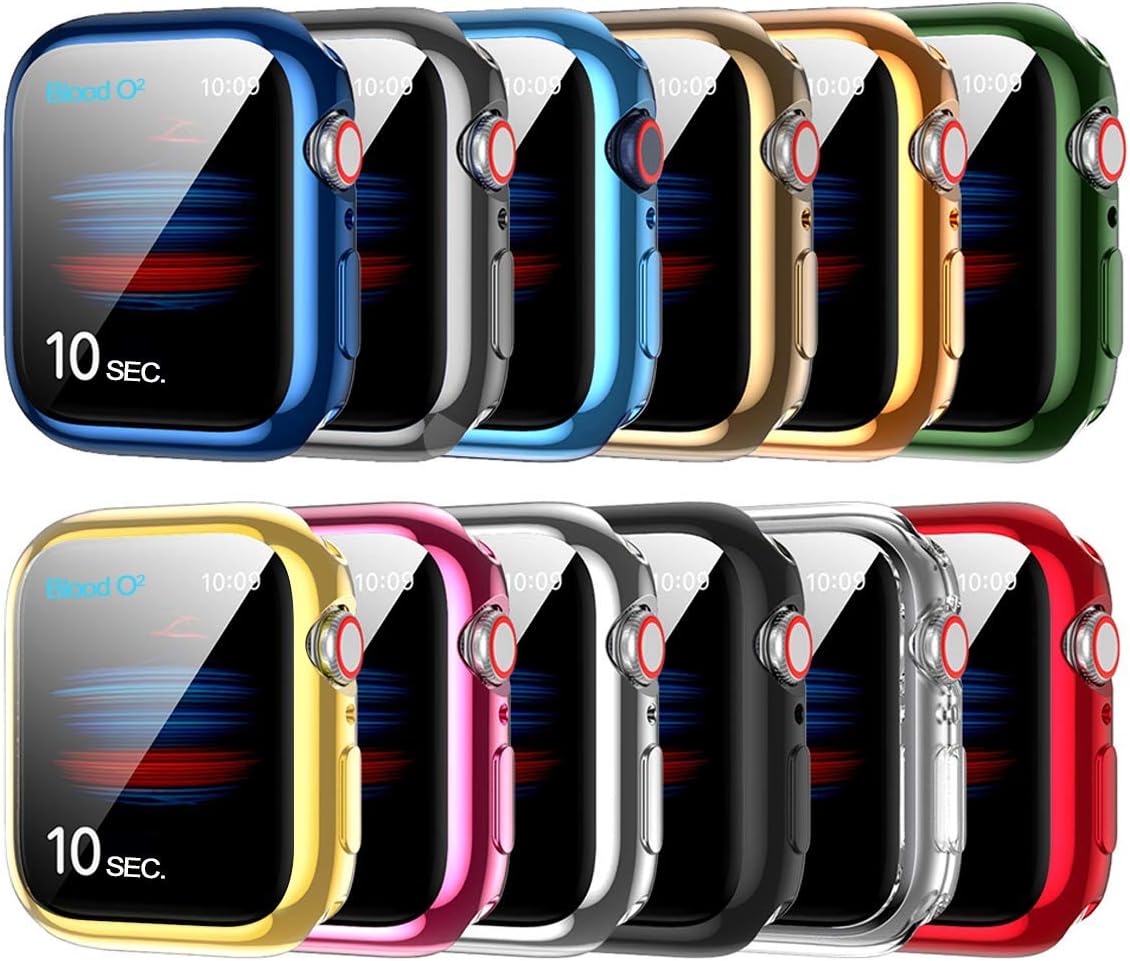 Special Compatible with Apple Watch Case 44mm Screen Protector Case,12 Pack Cuteey Slim Soft TPU iWatch Cover for Apple Watch Se Series 6 5 4 Accessories (12 Colors, 44 mm) Special Compatible with Apple Watch Case 44mm Screen Protector Case,12 Pack Cuteey Slim Soft TPU iWatch Cover for Apple Watch Se Series 6 5 4 Accessories (12 Colors, 44 mm)