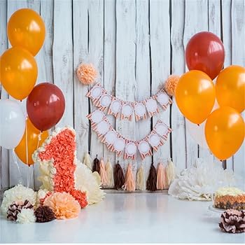 Amazon Com Lfeey 10x10ft Babies First Birthday Backdrops Balloons Paper Pom Poms White Wood Wall Photography Background Customizable 1st Birthday Backdrop Girl Boy Photo Booth Props Camera Photo