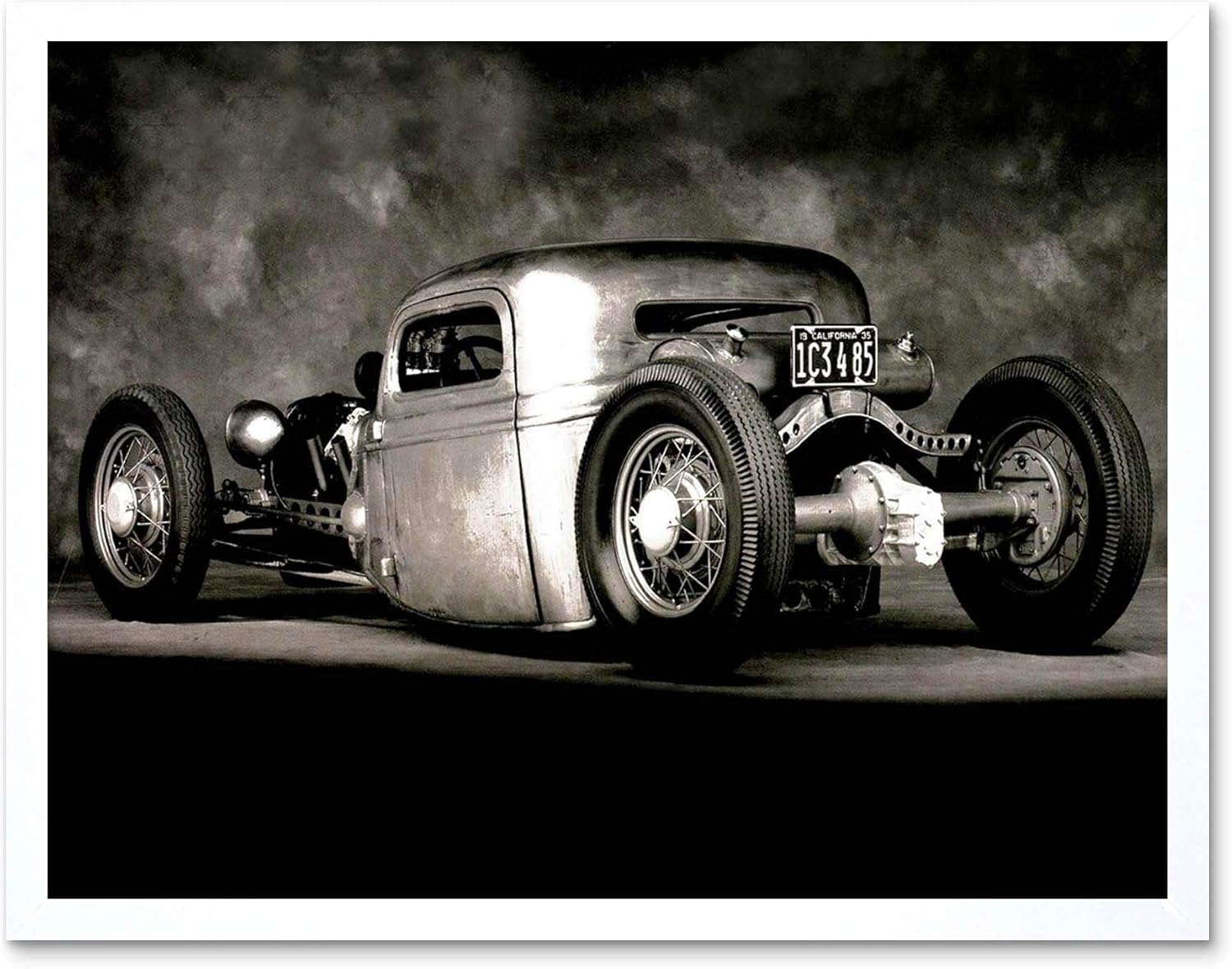 Amazon｜Sport Car Automobile Photograph Classic Hot Rod Art Print Framed