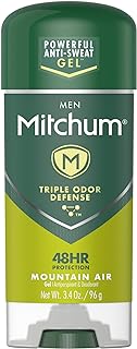 Mitchum Anti-Perspirant & Deodorant Clear Gel, Mountain Air - 3.4 Oz (6 Packs)