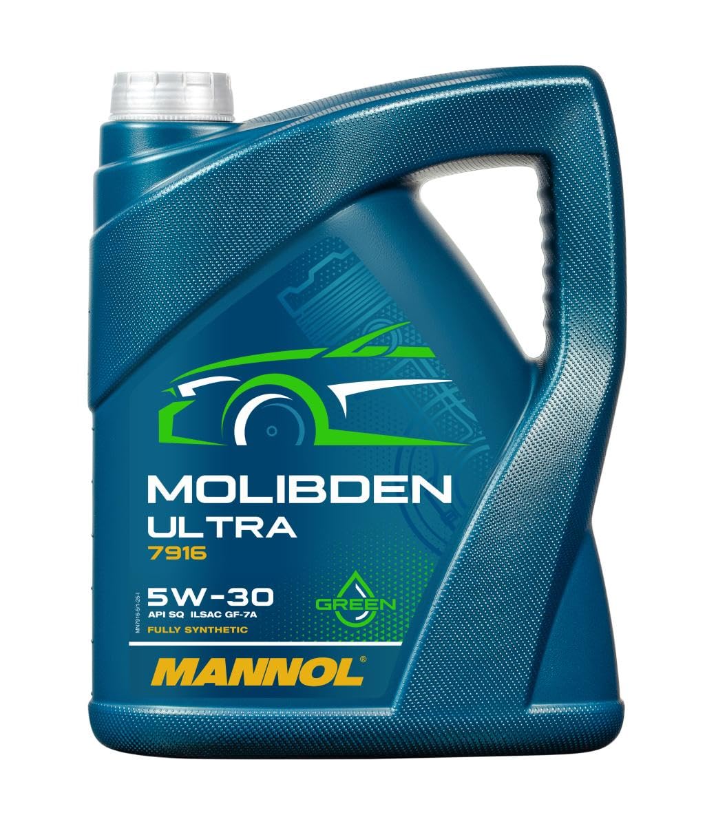 MANNOL 7916 Molibden Ultra 5W-30 Motoröl für Benzin & Dieselmotoren, 5L
