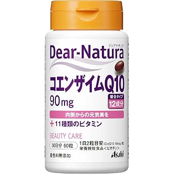 Dear-Natura Coenzyme Q10 60 Tablets (30 Days) Asahi Supplement Produced in a Domestic Factory 1 Tablet Twice a Day Recommende