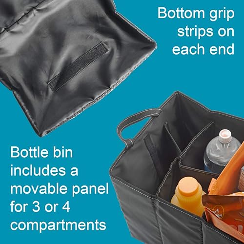 Miniatura 5 de High Road Organizador de acordeón para SUV, camioneta y maletero de automóvil con 4 contenedores de almacenamiento altos y compartimento para