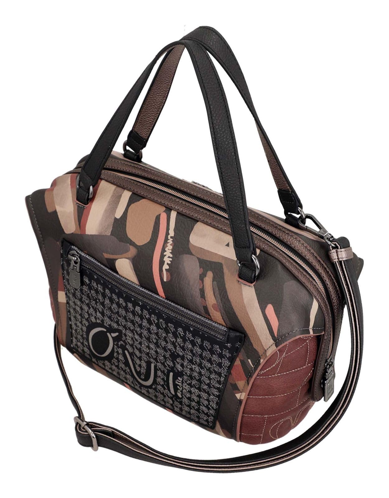 Anekke Bolso de Asa Corta Colección Mademoiselle | Bolso para Mujer | Cierre con Cremallera y Varios Compartimentos | Medidas 28x22x13 cm